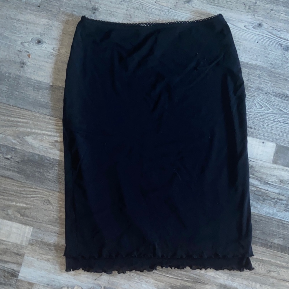 Currants Size Large 90s Y2K Style Whimsy Goth Black Women's Tulle Layered Skirt